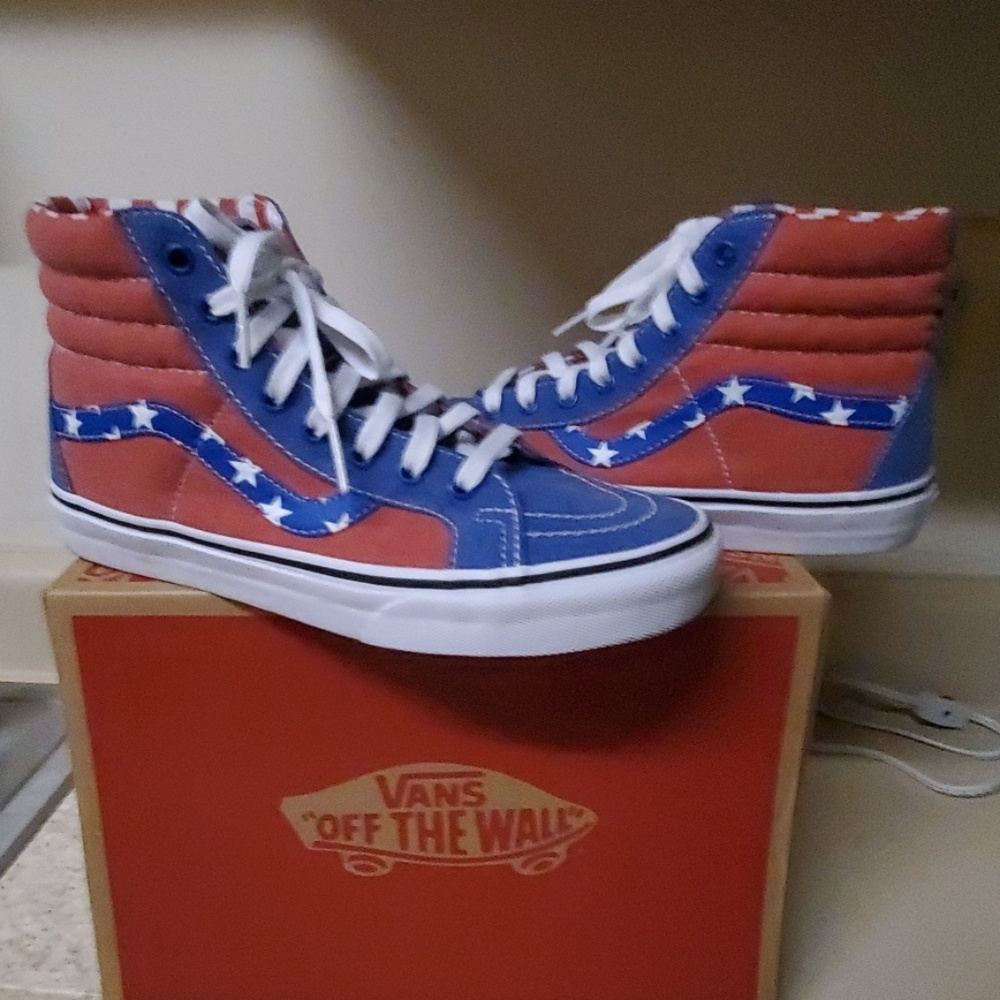 Vans Sk8 Hi RARE Reissue(Van Doren) Stars/Stripes - Picture 2 of 12